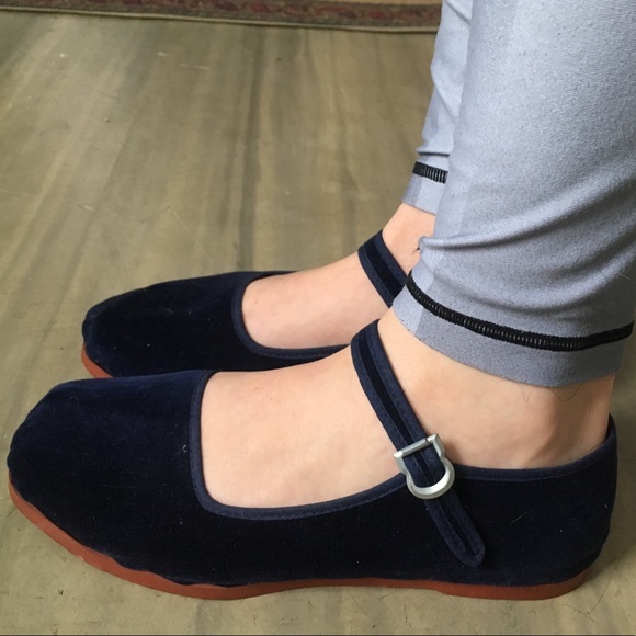 blue velvet mary janes
